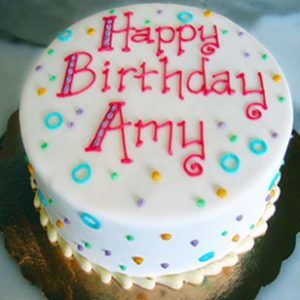 Birthday Rounded Star Fondant Cake -2kg