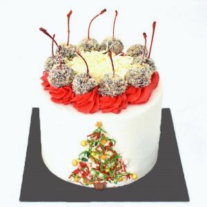 White Christmas cake