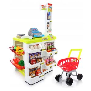 Play Set Kids   Home Supermarket With Trolley